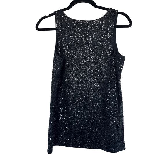 J.Crew Drapey Sequin Tank Top in Black, M - Picture 2 of 5
